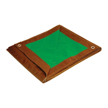 Foremost Tarp 12 ft x 16 ft Tarp, Brown/Green 11216